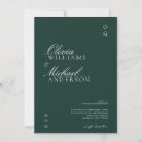 Search for elegant emerald green wedding invitations Typography