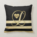 Search for black heart cushions Monogrammed