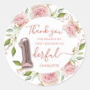 Search for 1st birthday thank you stickers Party