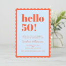 Search for blue 50th birthday invitations Bold typography