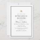 Search for white rehearsal dinner invitations Gold