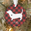 Search for basset hound christmas decor Plaid