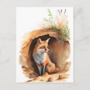 Search for fox watercolor postcards Wildlife