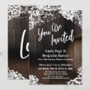 Search for wood and lace invitations Typography