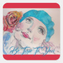 Search for red and turquoise stickers For her