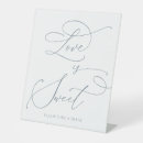 Search for love is sweet wedding signs Please take a treat