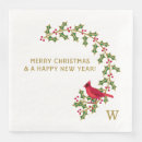 Search for monogram christmas napkins Green