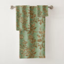 Search for gold green bath towels Damask