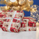 Search for vintage snowman wrapping paper Santa