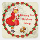 Search for vintage dog stickers Merry christmas