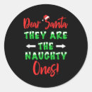 Search for naughty ones stickers Dear santa