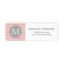 Search for pink chevron return address labels Zigzag