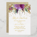 Search for amethyst birthday invitations Gold