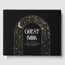 Search for celestial guest books Black and gold