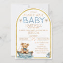 Search for bear baby boy shower invitations Cute teddy bear