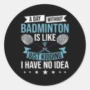 Search for funny badminton stickers Old smash hand