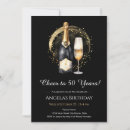 Search for black and gold 50th birthday invitations Milestone