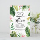 Search for tropical couples shower invitations Palm leaves