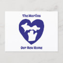 Search for new home postcards Blue
