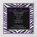 Search for zebra print sweet 16 invitations Girly