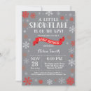 Search for red white baby shower invitations Snowflake
