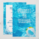 Search for beach sweet 16 invitations Turquoise
