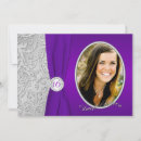 Search for purple and silver invitations 16th