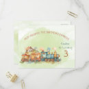 Search for train 3rd birthday invitations Green