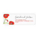 Search for red wedding return address labels Minimal