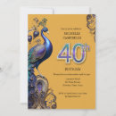 Search for peacock birthday invitations Purple