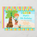Search for boys luau invitations Aloha