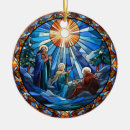 Search for stained glass christmas tree decorations Xmas