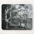 Search for autumn tree mousepads Black and white