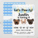 Search for french bulldog birthday invitations Blue