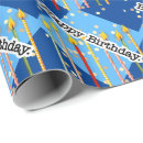 Search for birthday boy wrapping paper Blue