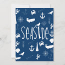 Search for navy blue and white baby shower invitations Beach