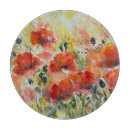 Search for red poppies chopping boards Background