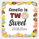 Search for cute 2nd birthday stickers Doughnut