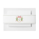 Search for christmas wedding invitation belly bands Watercolor