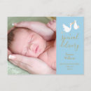 Search for stork birth announcement cards Blue
