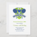 Search for badminton birthday invitations Shuttlecock
