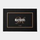Search for wedding doormats Black and gold