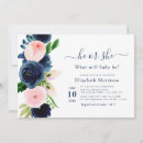 Search for navy and blush gender reveal invitations Baby shower