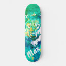 Search for green and white skateboards Watercolor