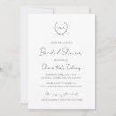 Search for monogram bridal shower invitations Elegant