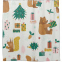 Search for vintage christmas shower curtains Illustration