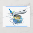 Search for aeroplane wing postcards Blue
