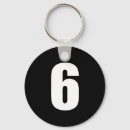 Search for number 6 key rings Numbers