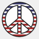 Search for red peace symbol stickers White