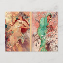 Search for four seasons postcards Alphonse mucha